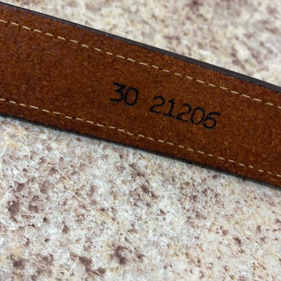 Vintage Leegin brown braided leather belt with Montana German oval silver buckle main image 7